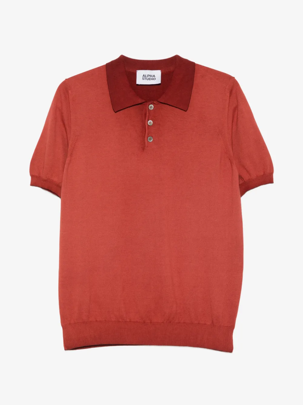 ALPHA STUDIO button polo shirt | Orange | Image 1