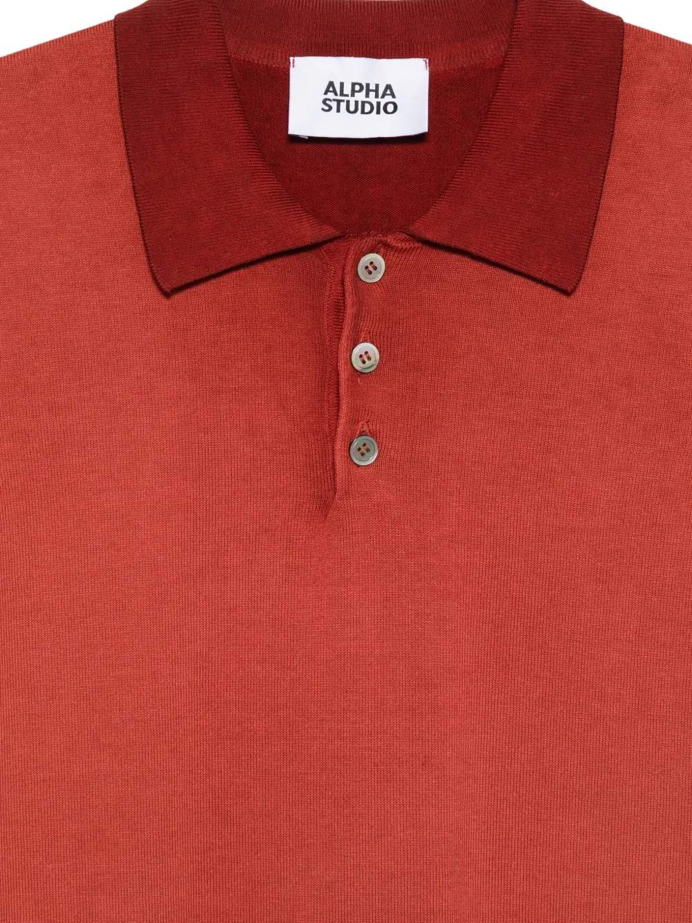 ALPHA STUDIO Poloshirt met knopen Oranje