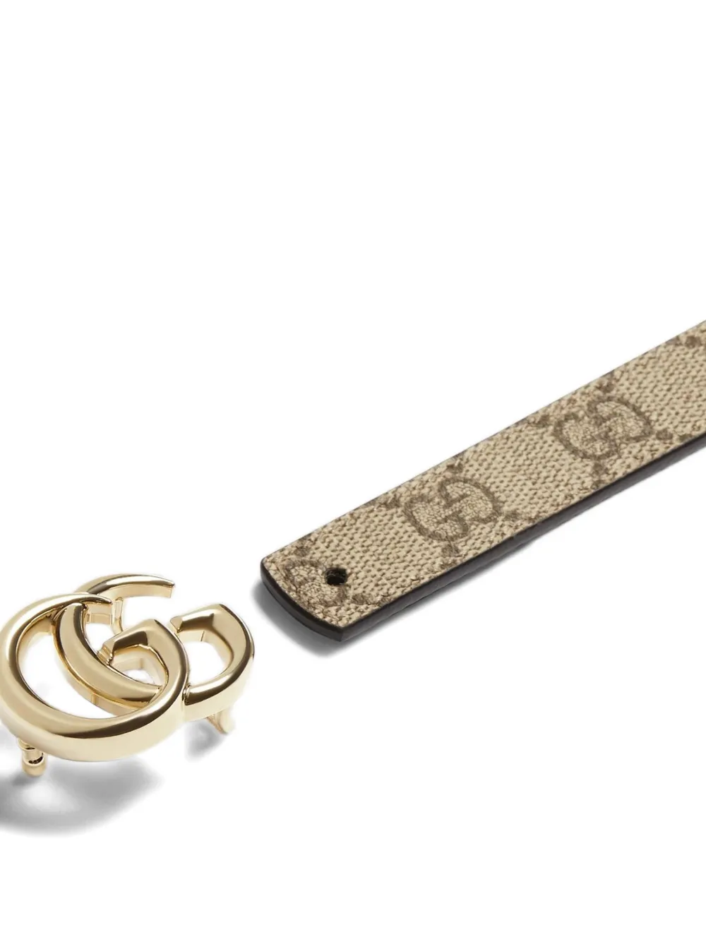  Gucci Gg Monogram-pattern Belt - Neutrals 