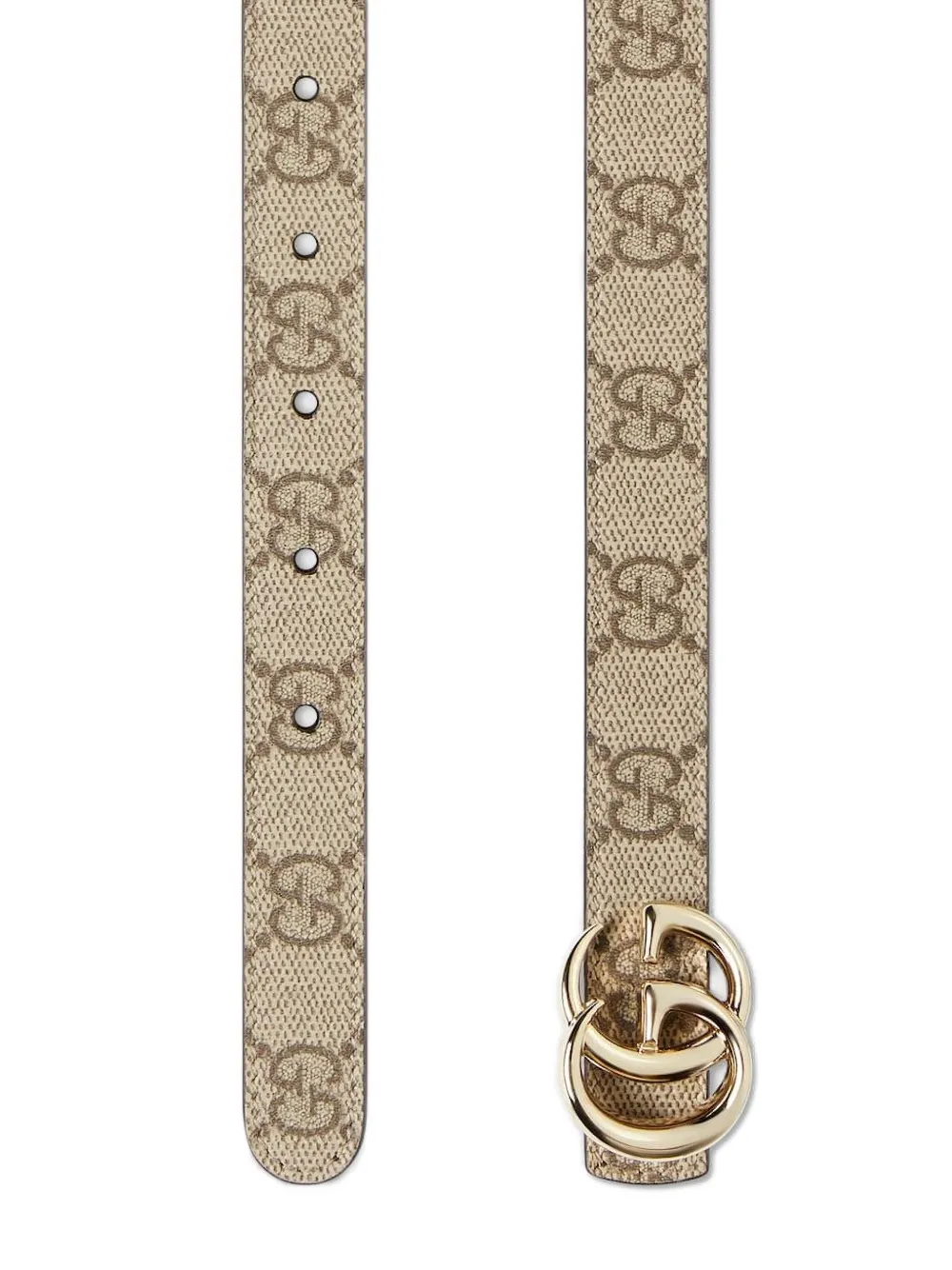  Gucci Gg Monogram-pattern Belt - Neutrals 