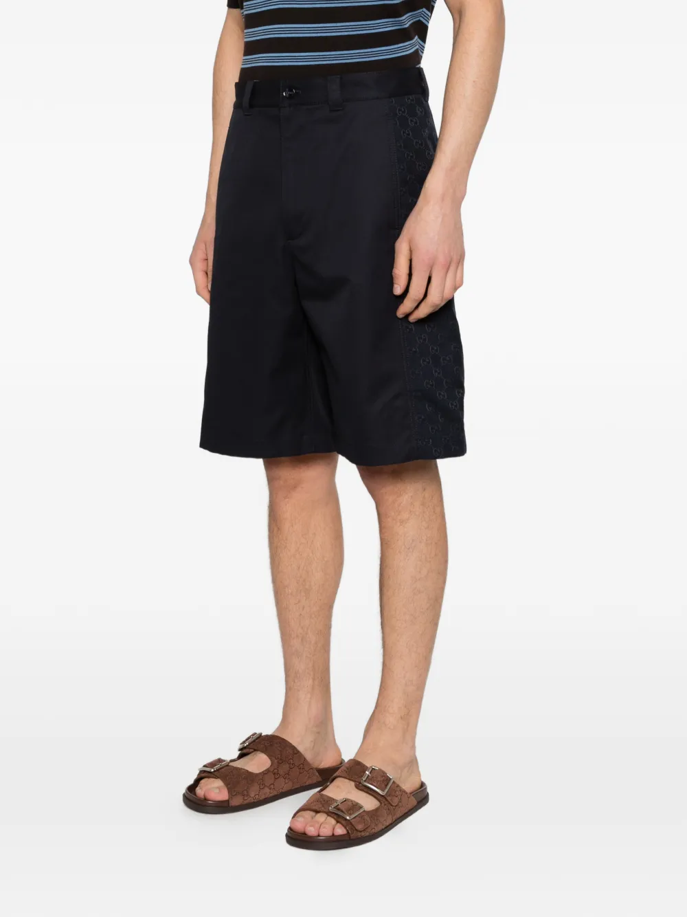 Gucci Shorts met logoknoop Blauw