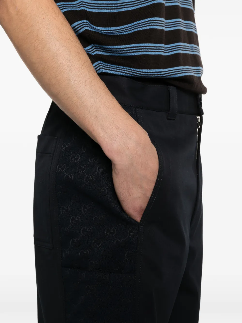 Gucci Shorts met logoknoop Blauw