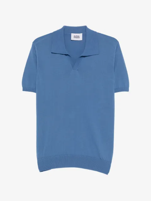 ALPHA STUDIO playera tipo polo tejida