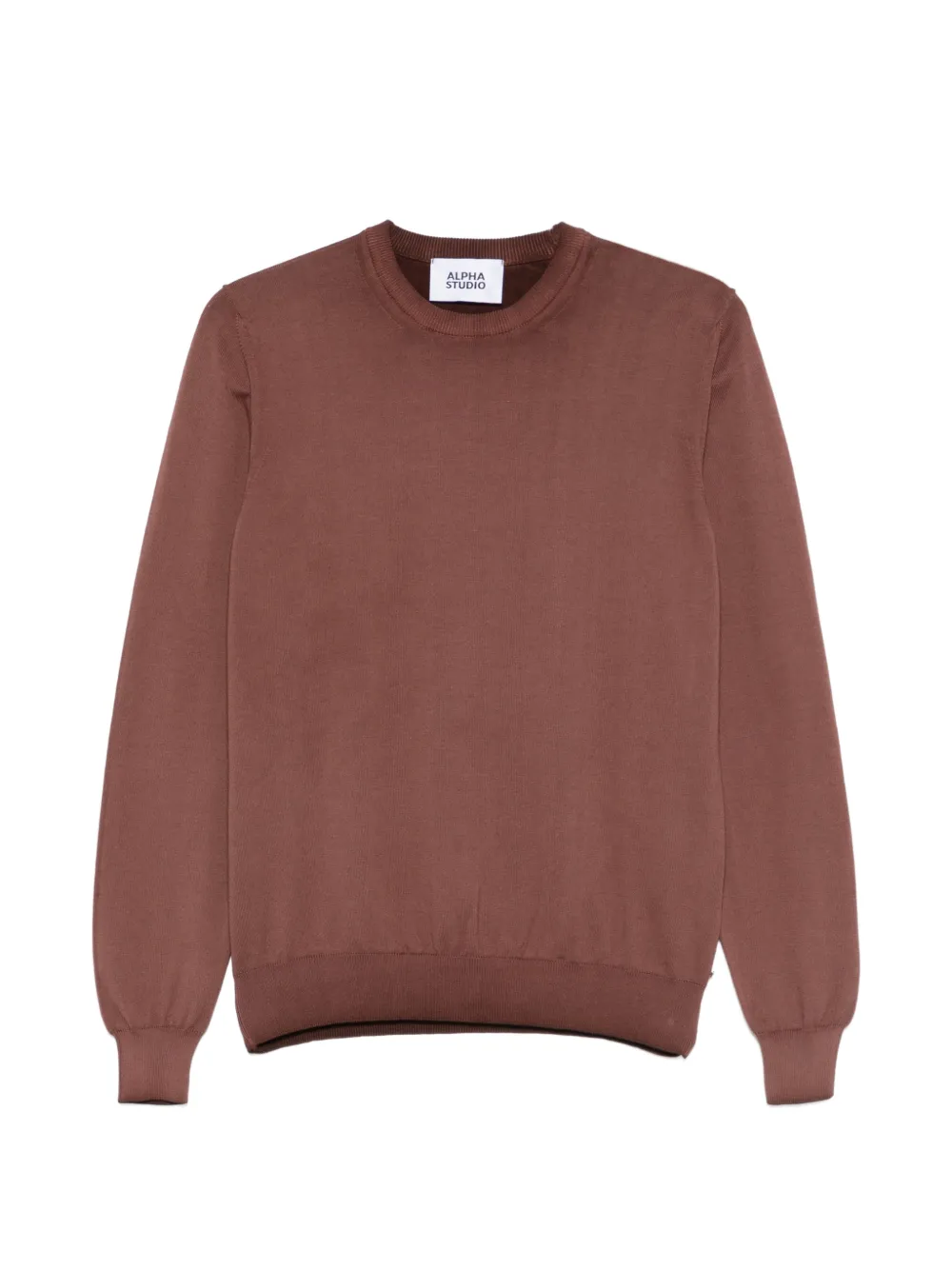ALPHA STUDIO 크루 넥 스웨터 | 브라운 | Image 1