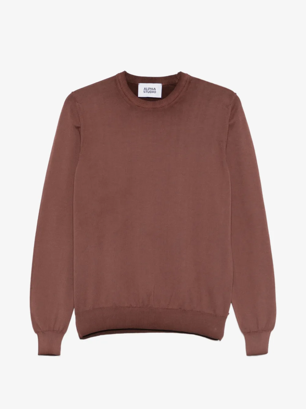 ALPHA STUDIO crewneck jumper | Brown | Image 1