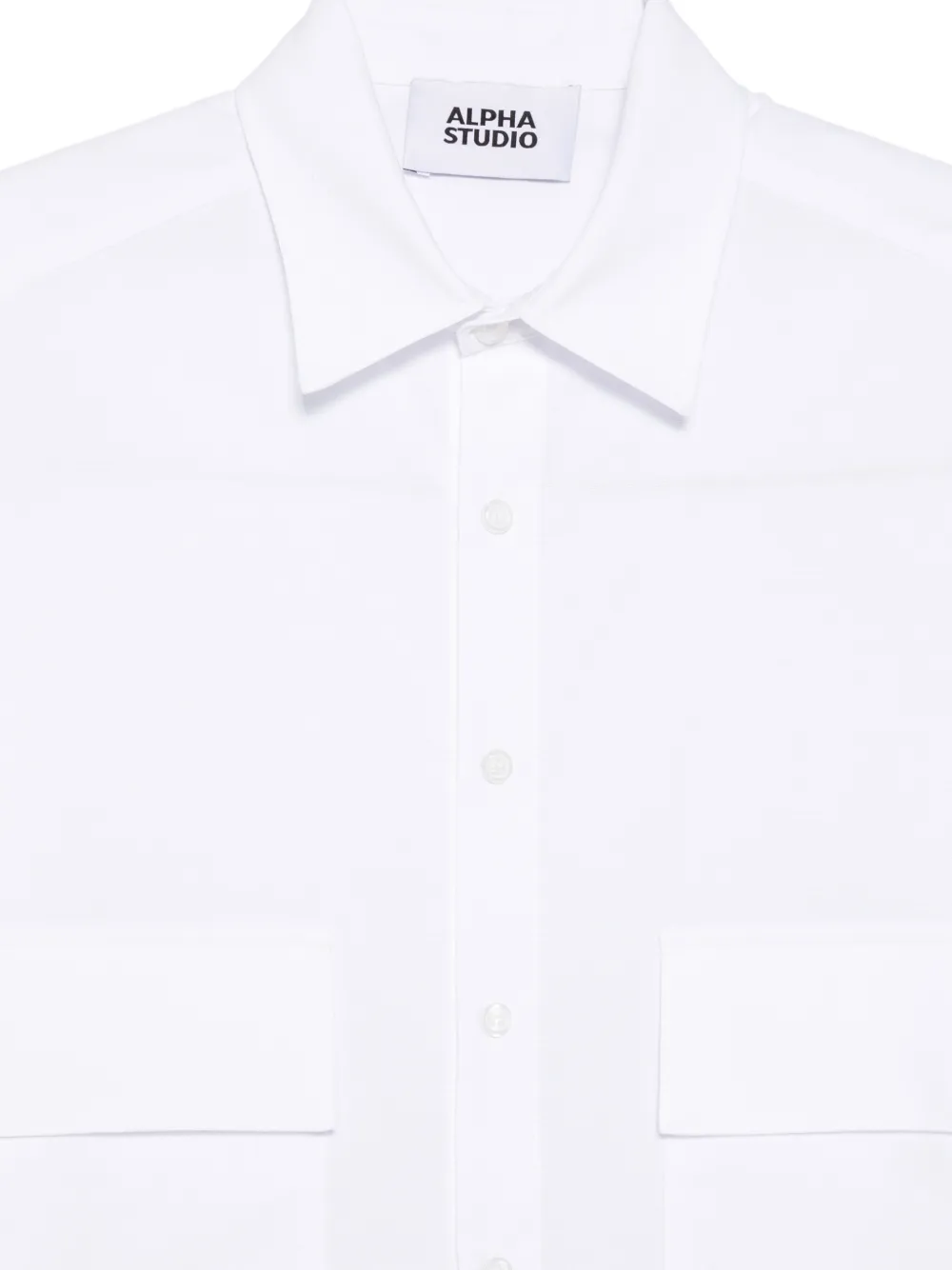  Alpha Studio Camisa Con Bolsillo De Solapa - Blanco 