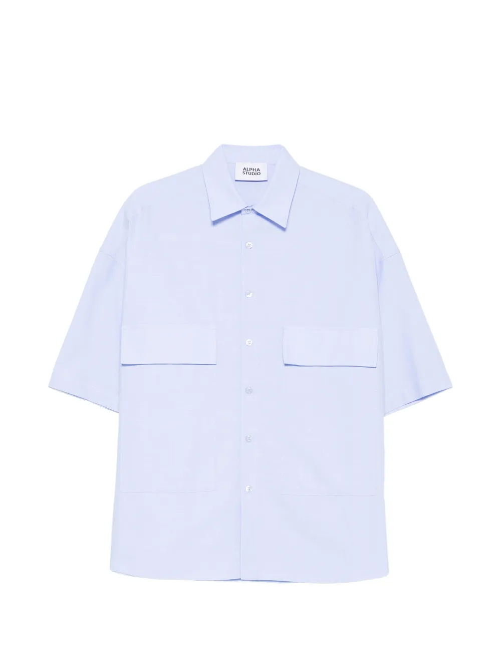 Alpha Studio Flap-pocket Shirt In Blue