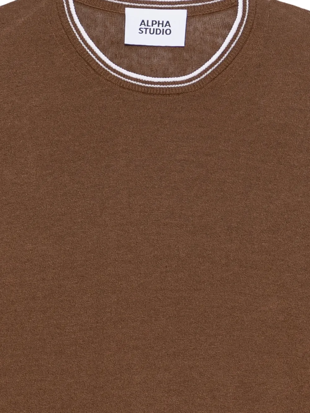  Alpha Studio Jersey A Rayas - Marrón 