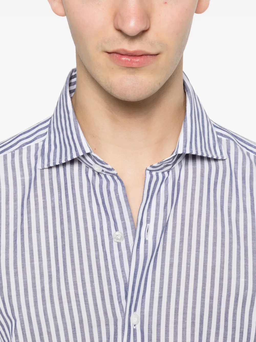 Barba Gestreept overhemd Blauw