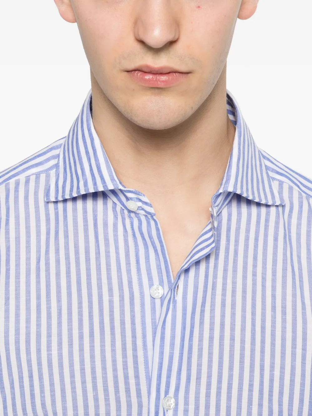 Barba Gestreept overhemd Blauw
