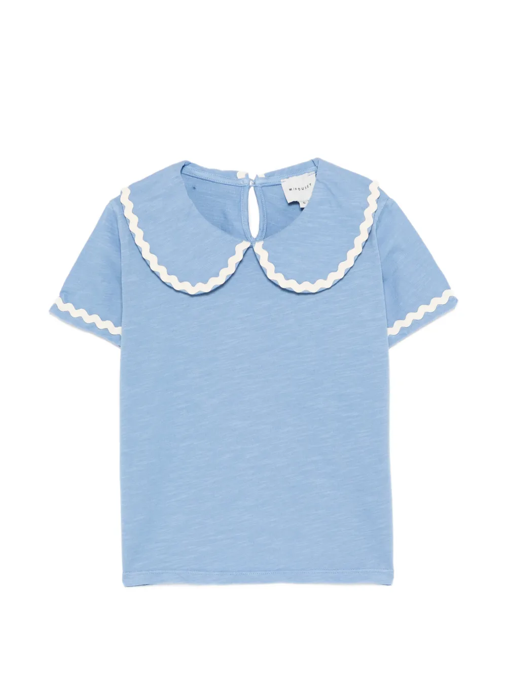 MIPOUNET Odetta scalloped collared T-shirt - Blu