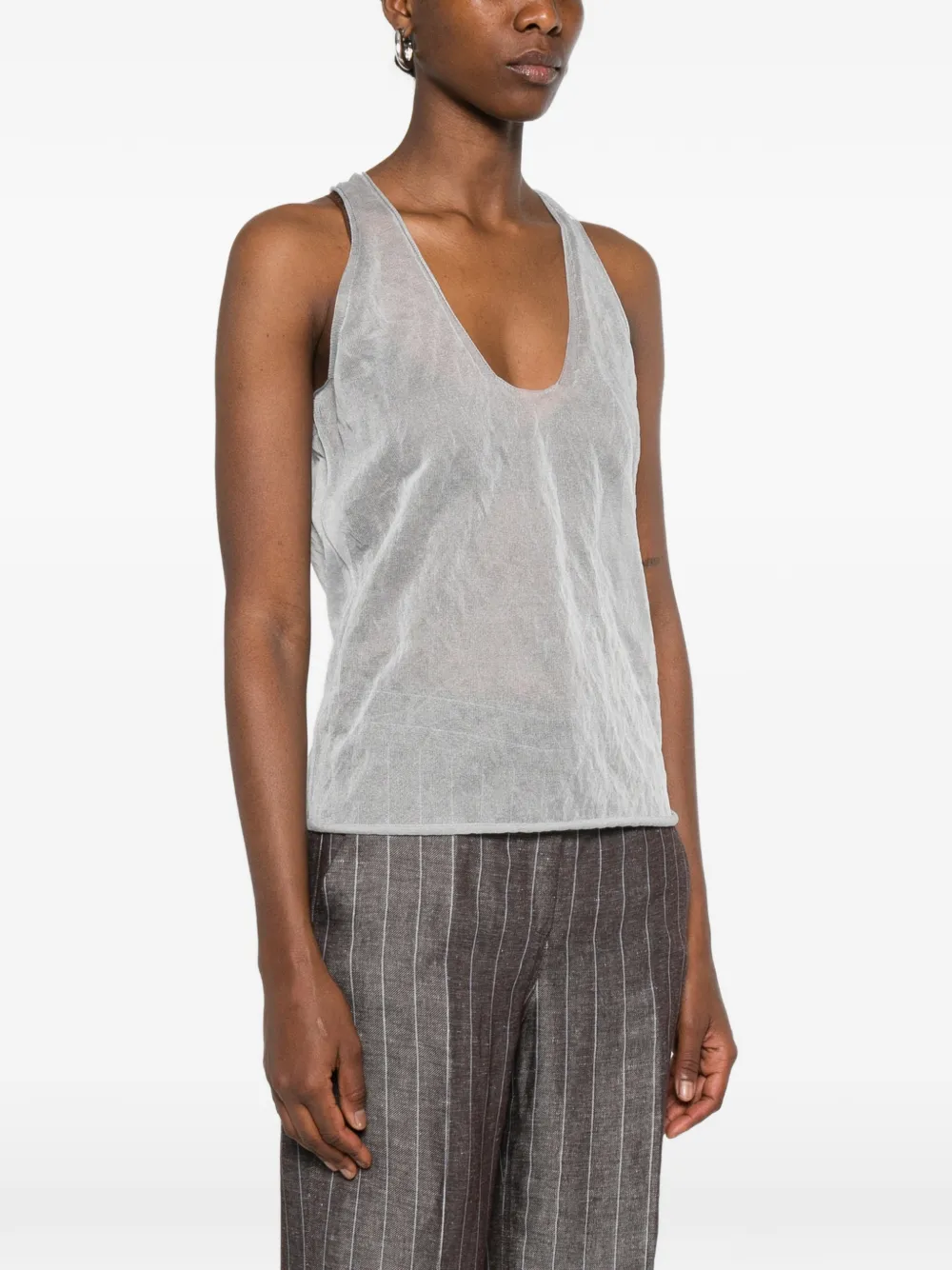  Giorgio Armani Sheer Vest - Grey 