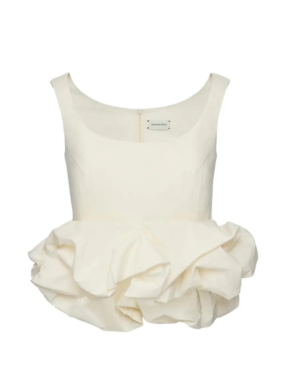 Magda Butrym ruffled peplum blouse - Toni neutri
