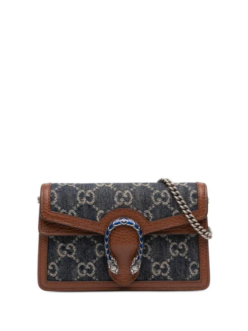 Gucci Pre-Owned 2016-2025 Mini GG Denim Dionysus crossbody bag - Blu