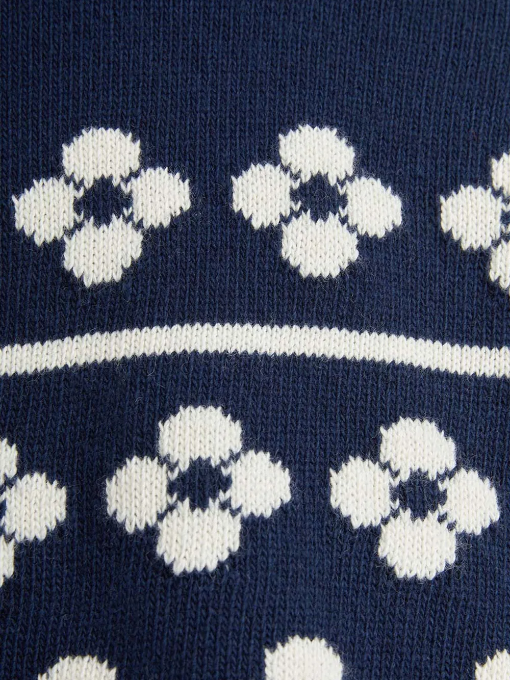 Mini Rodini Flowers intarsia-knitted vest Blauw