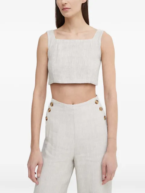 ALOHAS top con cuello cuadrado y botones