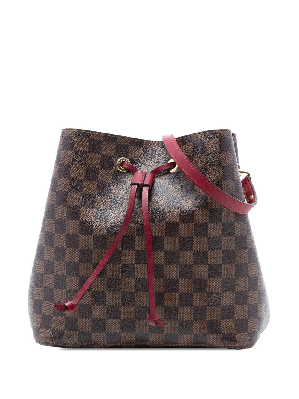 Louis Vuitton Pre-Owned 2019 Damier Ebene Neonoe MM bucket bag - Rosso