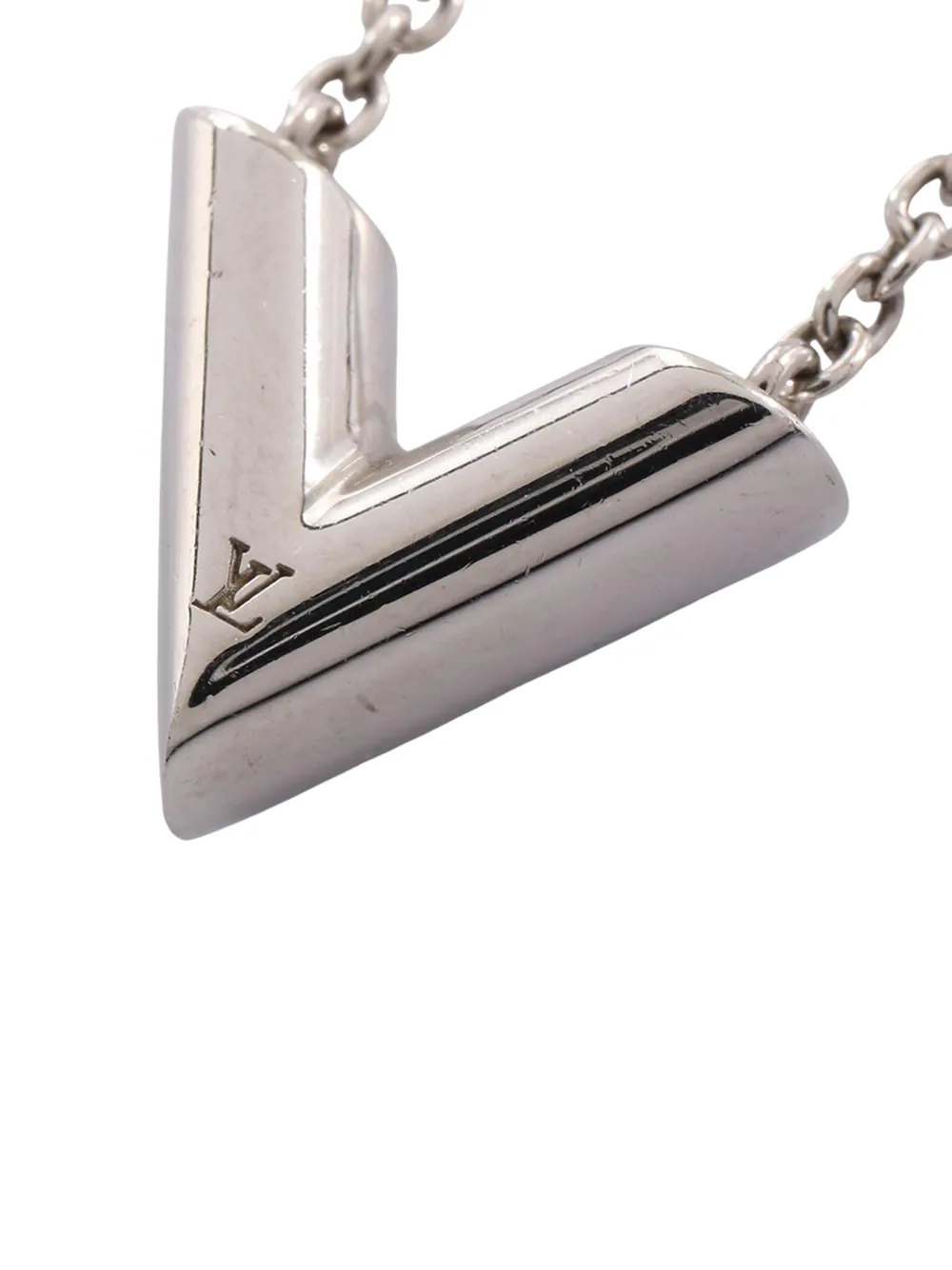 Louis Vuitton Pre-Owned 2018 Stainless Steel Essential V Supple Necklace costume necklace - Argento