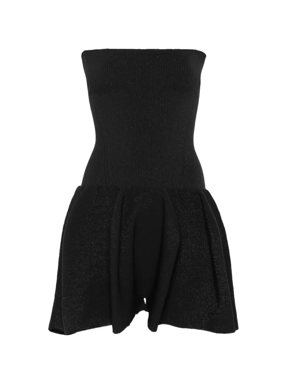 CFCL strapless flared playsuit - Nero