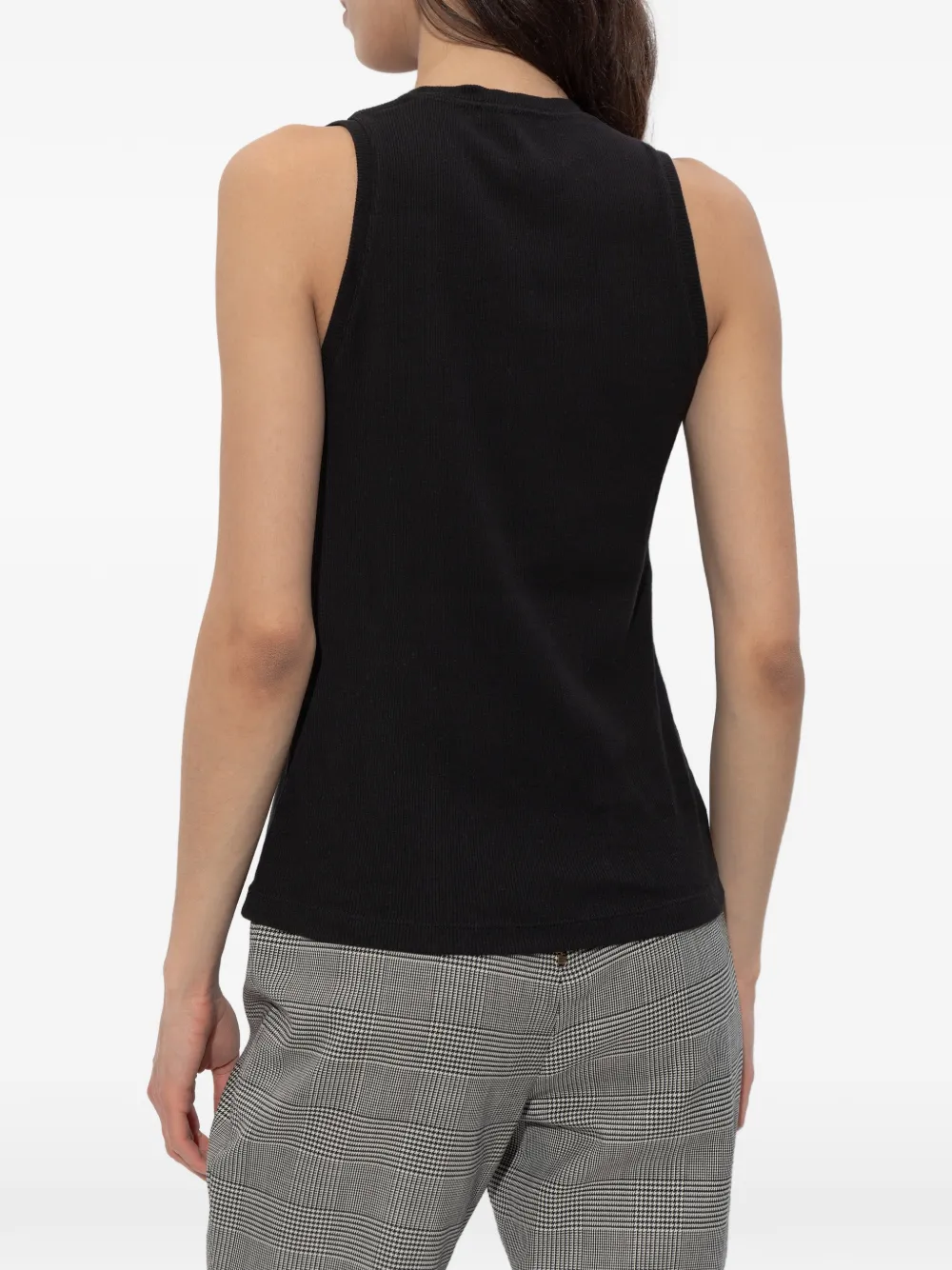 Balmain Tanktop met geborduurd logo Zwart