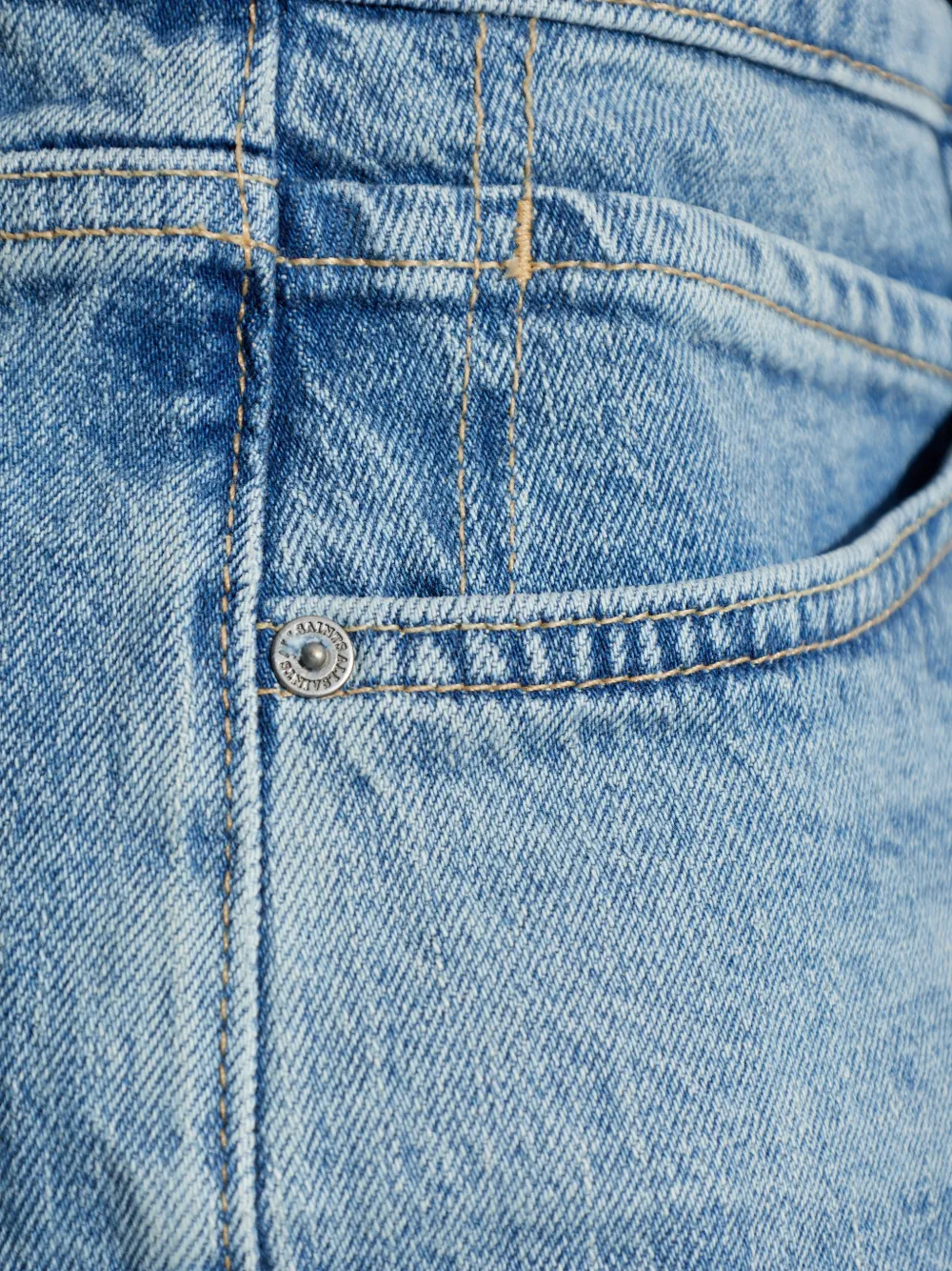 AllSaints Switch shorts met riemlus Blauw