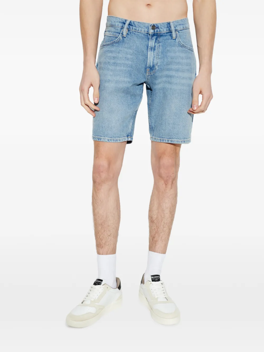  Allsaints Bermudas Switch Con Trabillas - Azul 