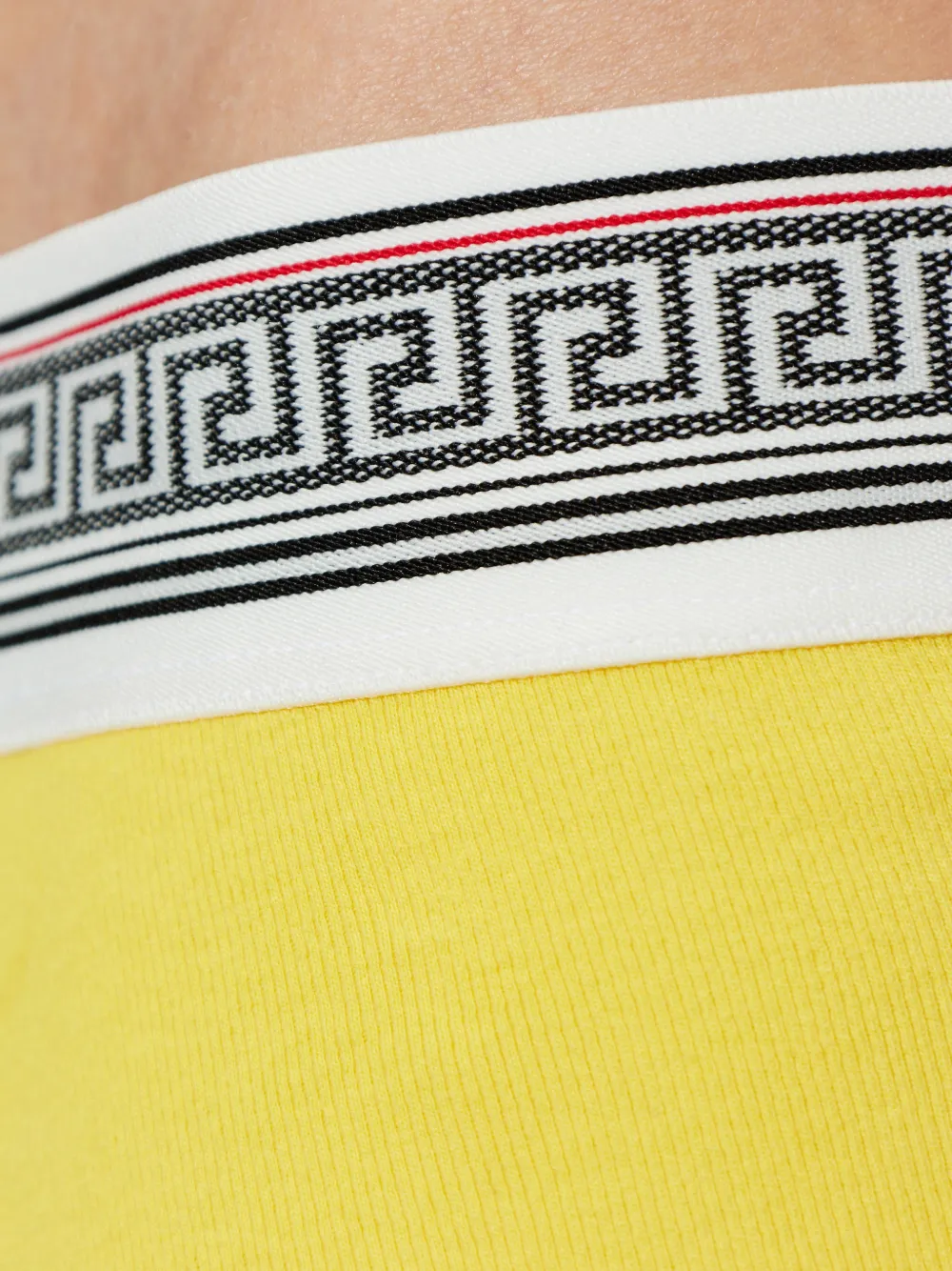 Versace Geribbelde katoenen-jersey boxershorts Geel