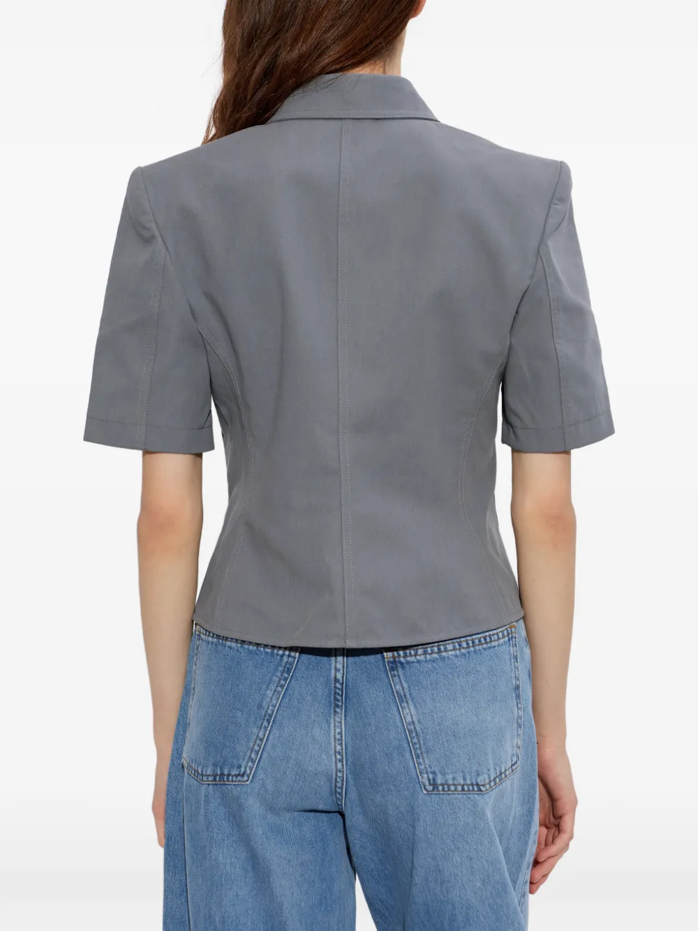 Willy Chavarria Chavela Button-up Shirt in Grey, view 4