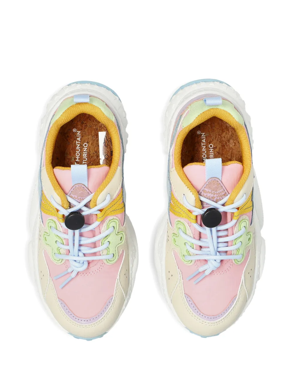 FLOWER MOUNTAIN KIDS Yamano 3 floral-motif sneakers Roze