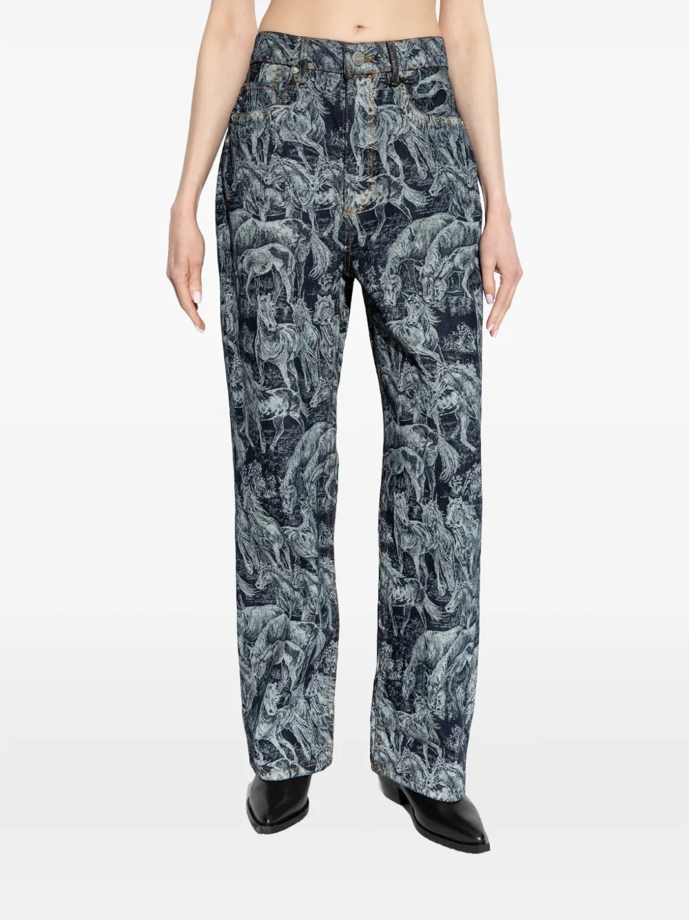  Allsaints Vaqueros Blake Estampados - Azul 