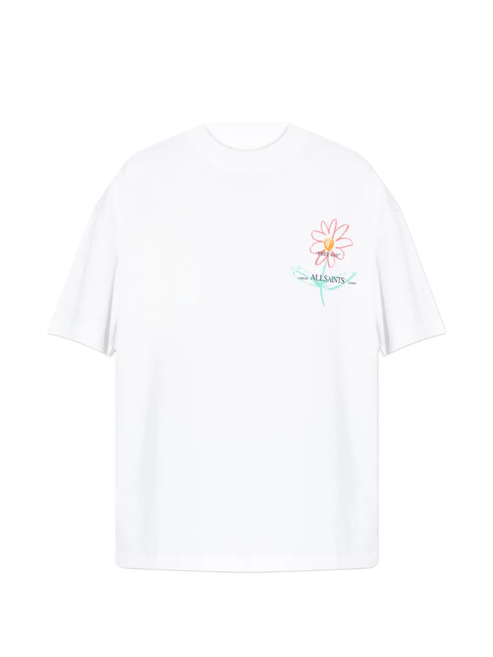 AllSaints Crayo Etta graphic-print T-shirt - Bianco