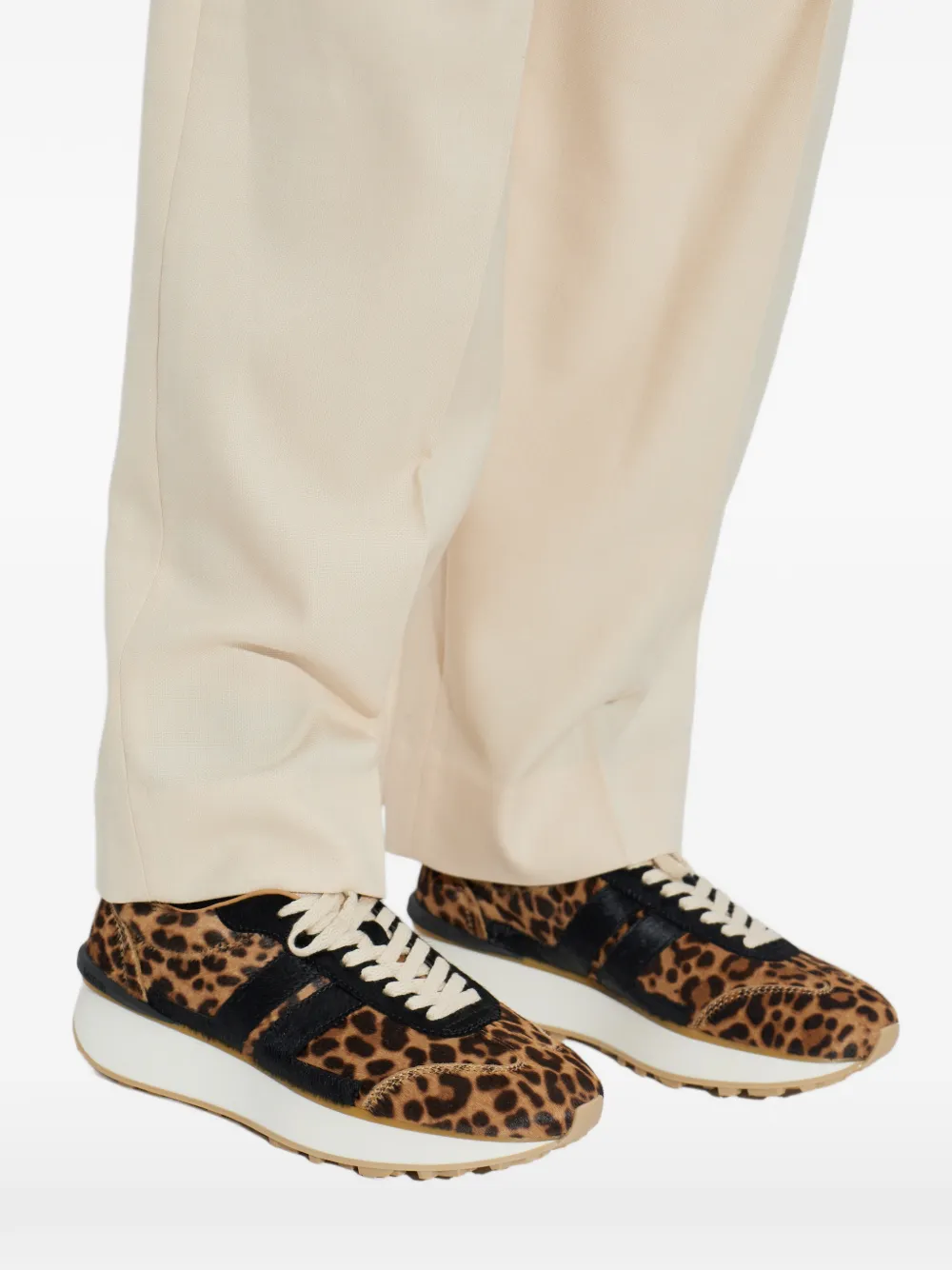 Lanvin Sneakers met dierenprint Beige