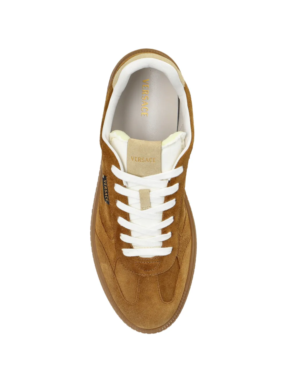 Versace Greca sneakers met vlakken Bruin