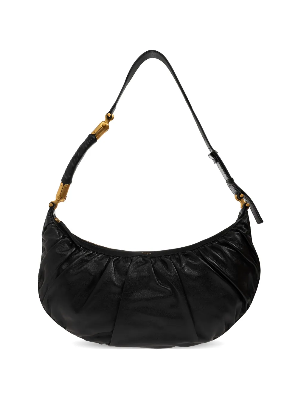 Balmain Ébène gathered shoulder bag - Nero