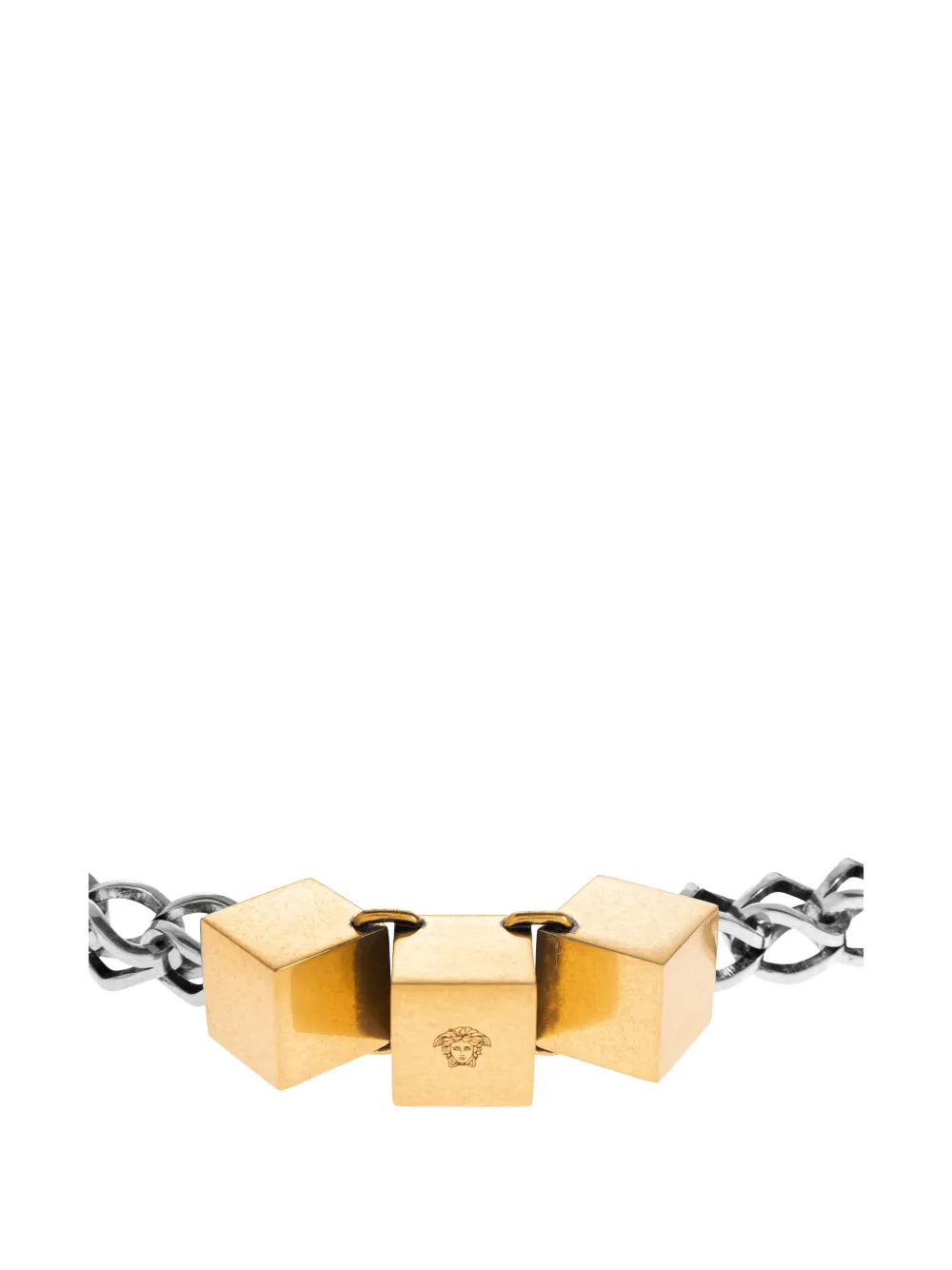 Versace Sleutelhanger met kubusvormige bedel Zilver