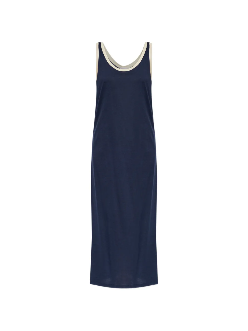 Hanro Laura Contrast-trim Nightdress In Blue
