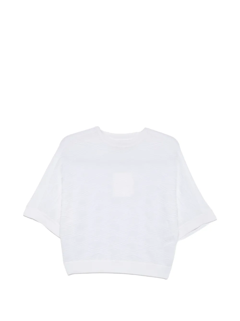 Dvf Vintage Cairo diamond-patterned short-sleeve top