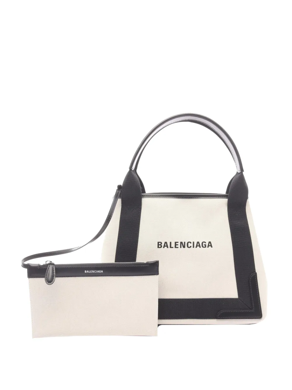 Balenciaga Pre-Owned 2010-2026 Canvas Navy Cabas S tote bag - Marrone