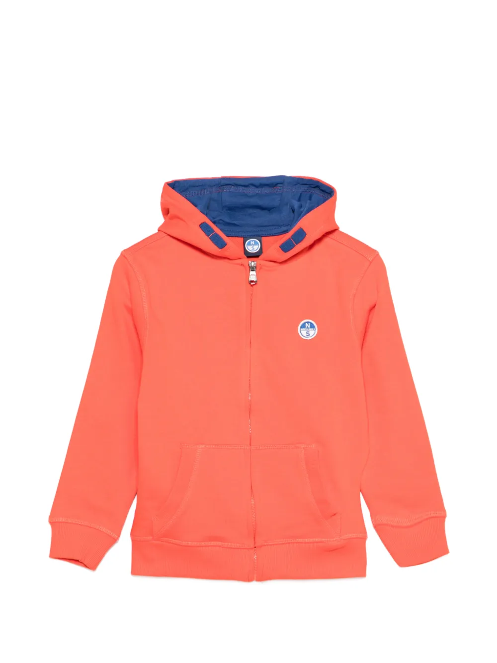 North Sails Kids Felpa con cappuccio e zip - Arancione