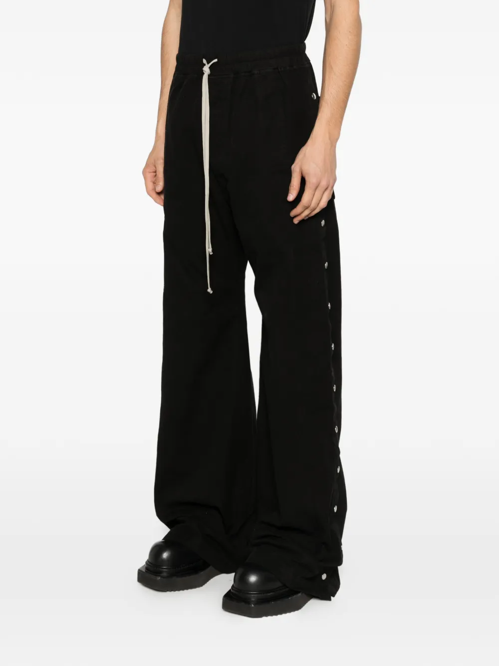 Rick Owens DRKSHDW Broek met wijde pijpen en trekkoord Zwart
