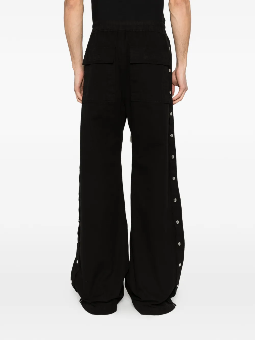 Rick Owens DRKSHDW Broek met wijde pijpen en trekkoord Zwart
