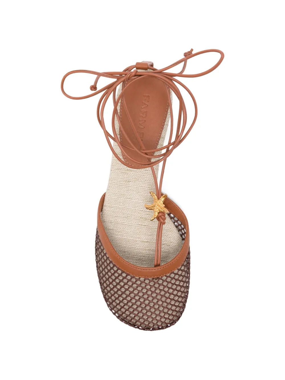 FARM Rio Starfish sandalen met veters Bruin