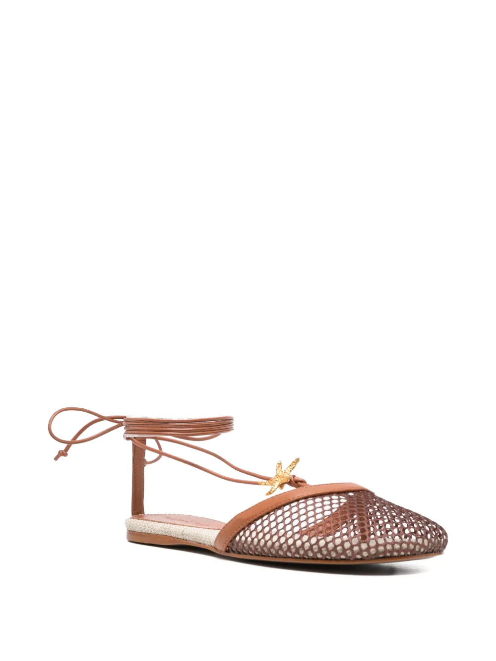  Farm Rio Starfish Lace-up Sandals - Brown 