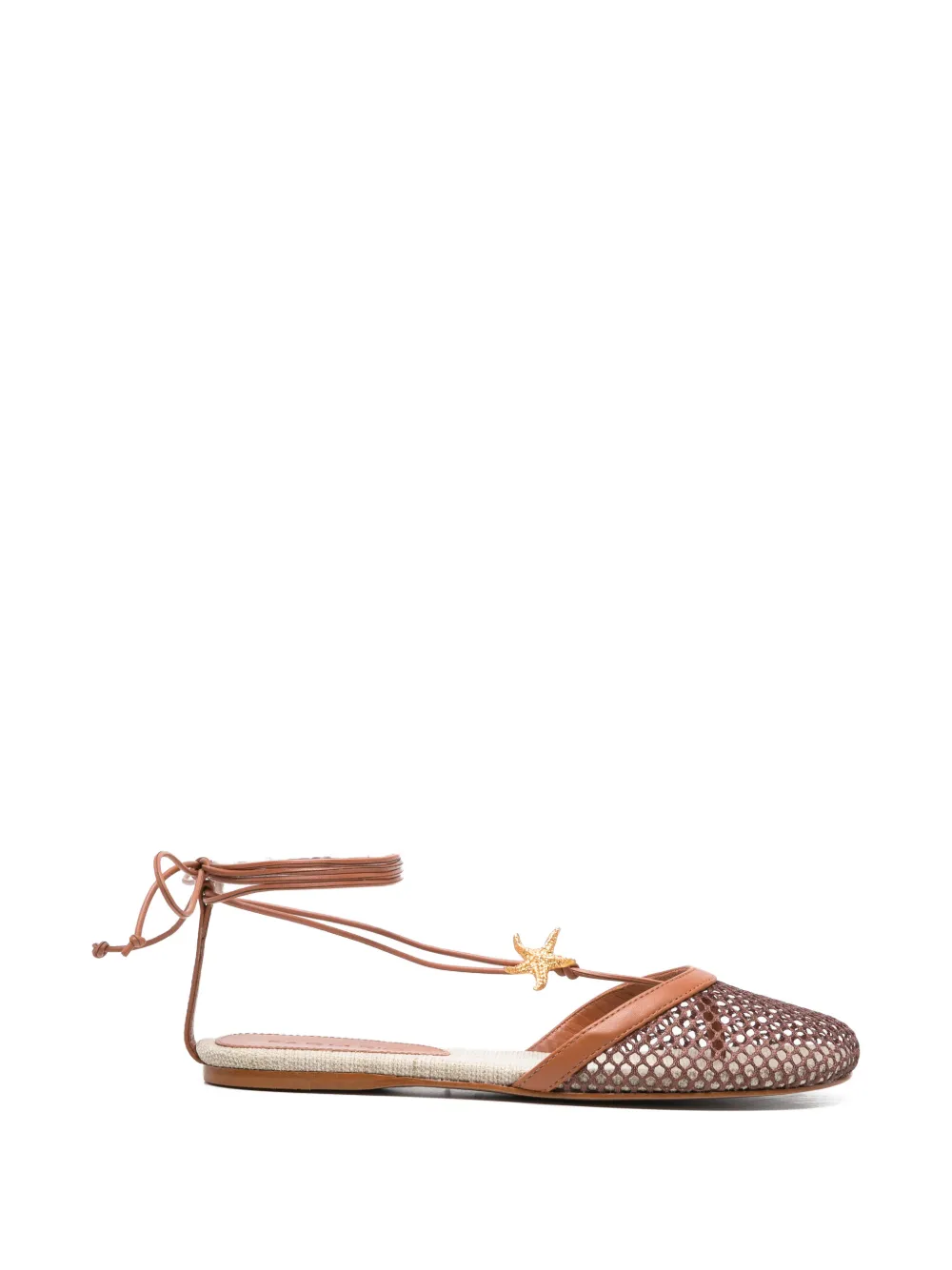 FARM Rio starfish lace-up sandals - Marrone