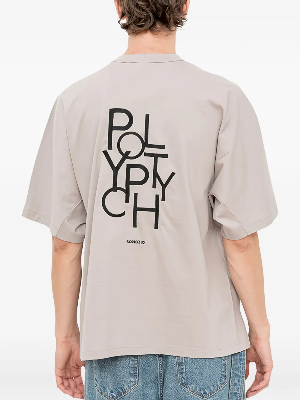 SONGZIO Polyptych gewelfd T-shirt Beige