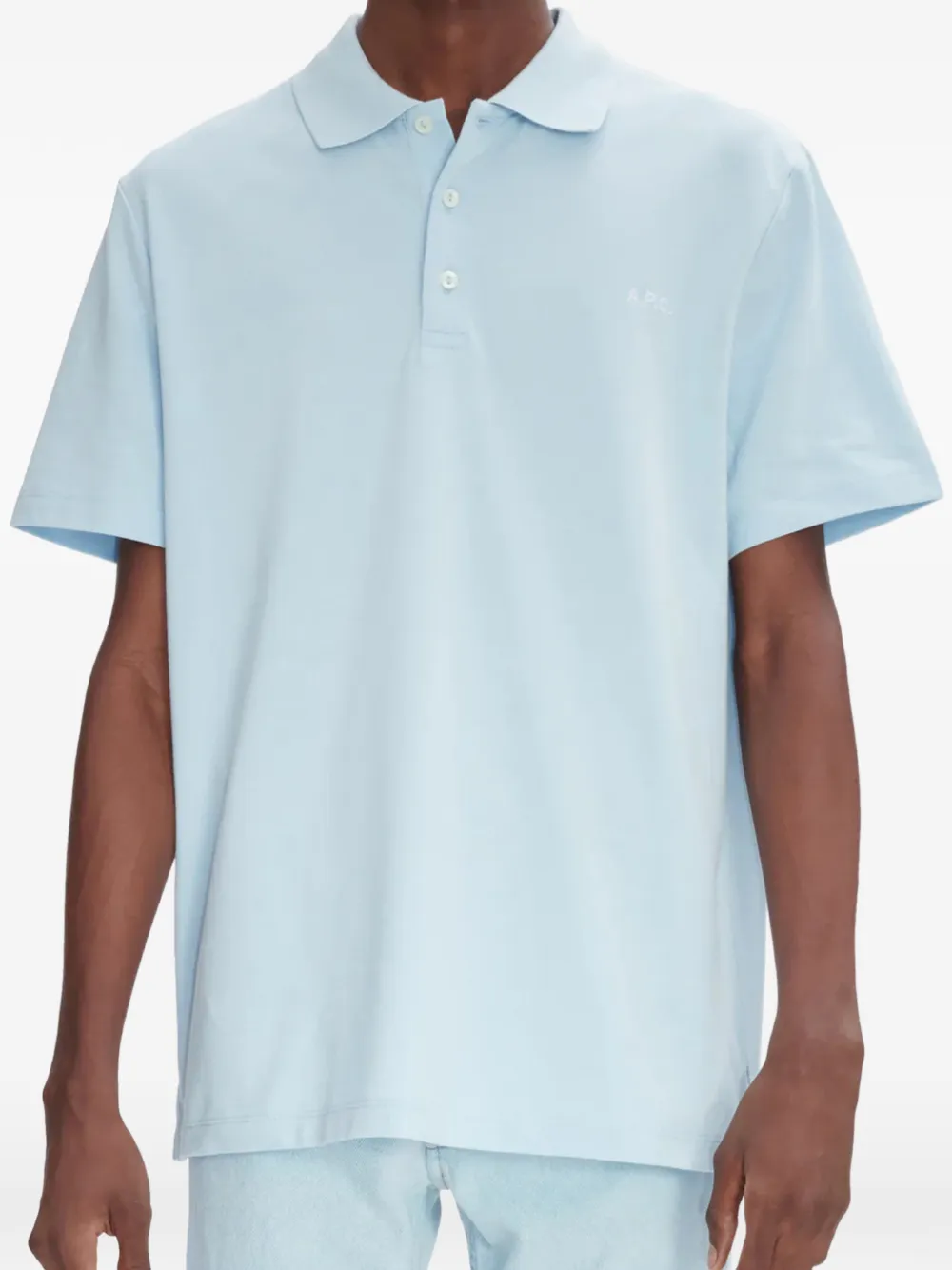 A.P.C. Katoenen poloshirt Blauw