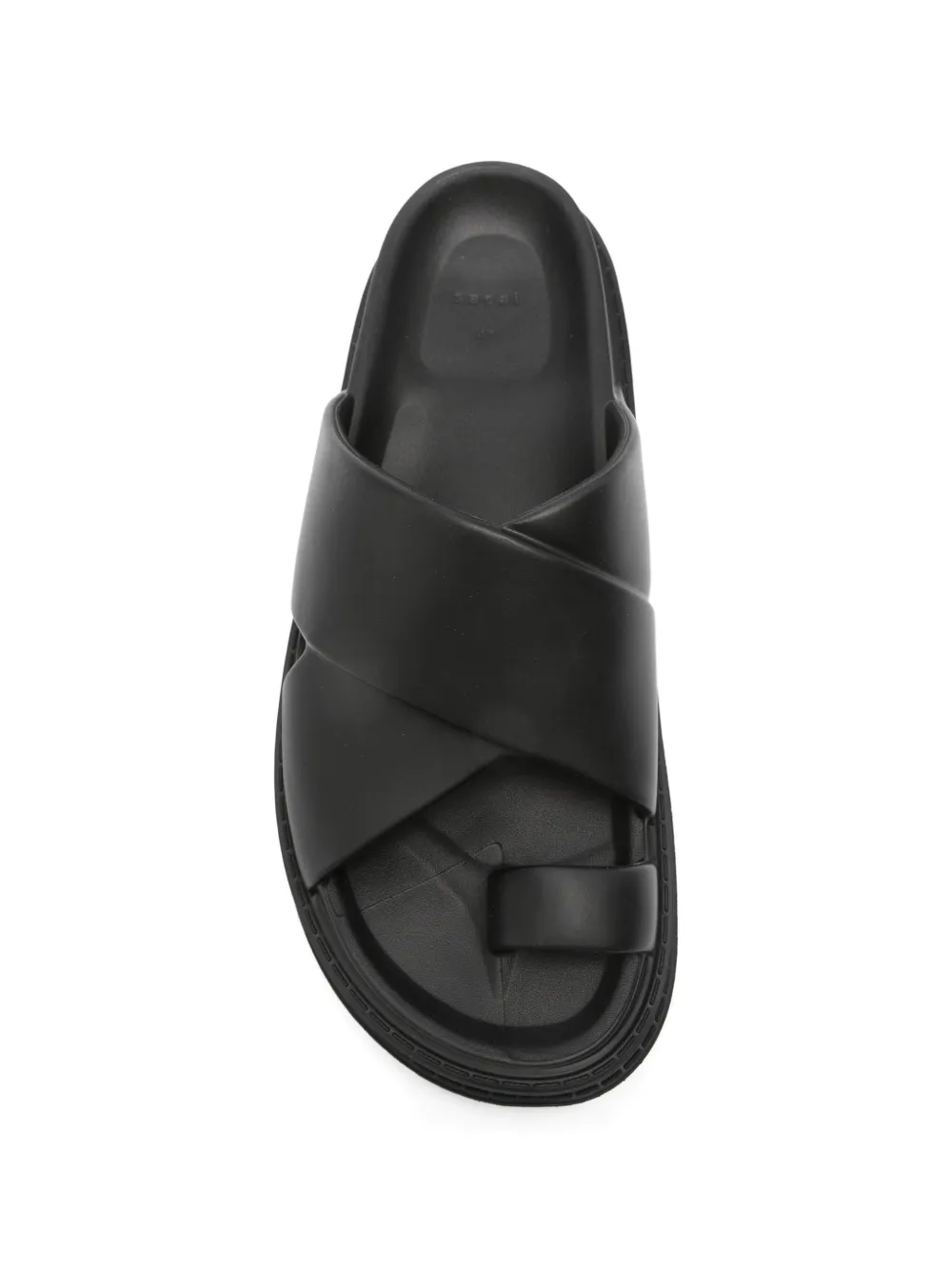 sacai Slippers met gekruiste bandjes Zwart