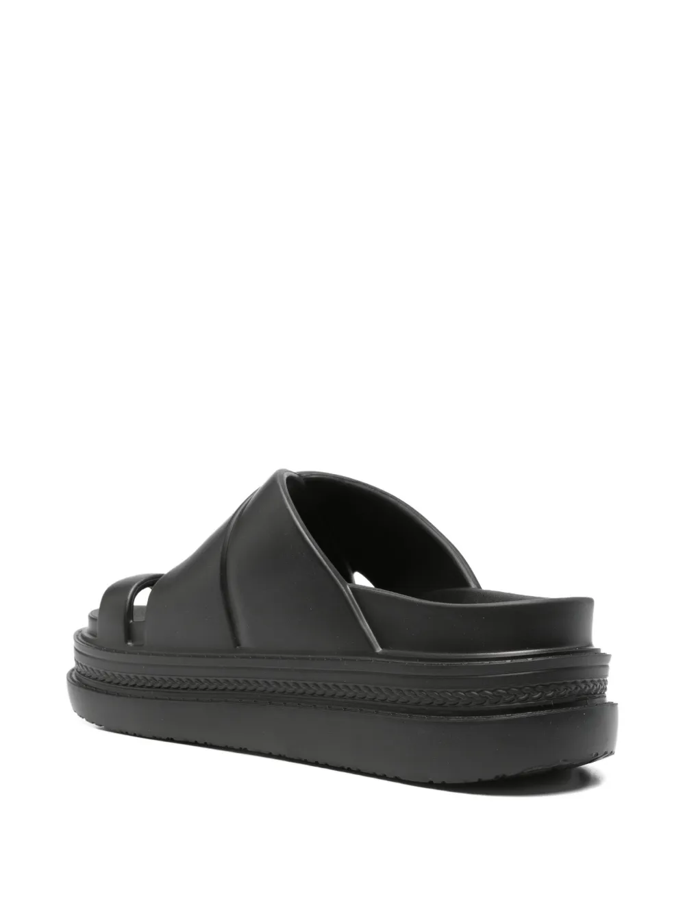 sacai Slippers met gekruiste bandjes Zwart