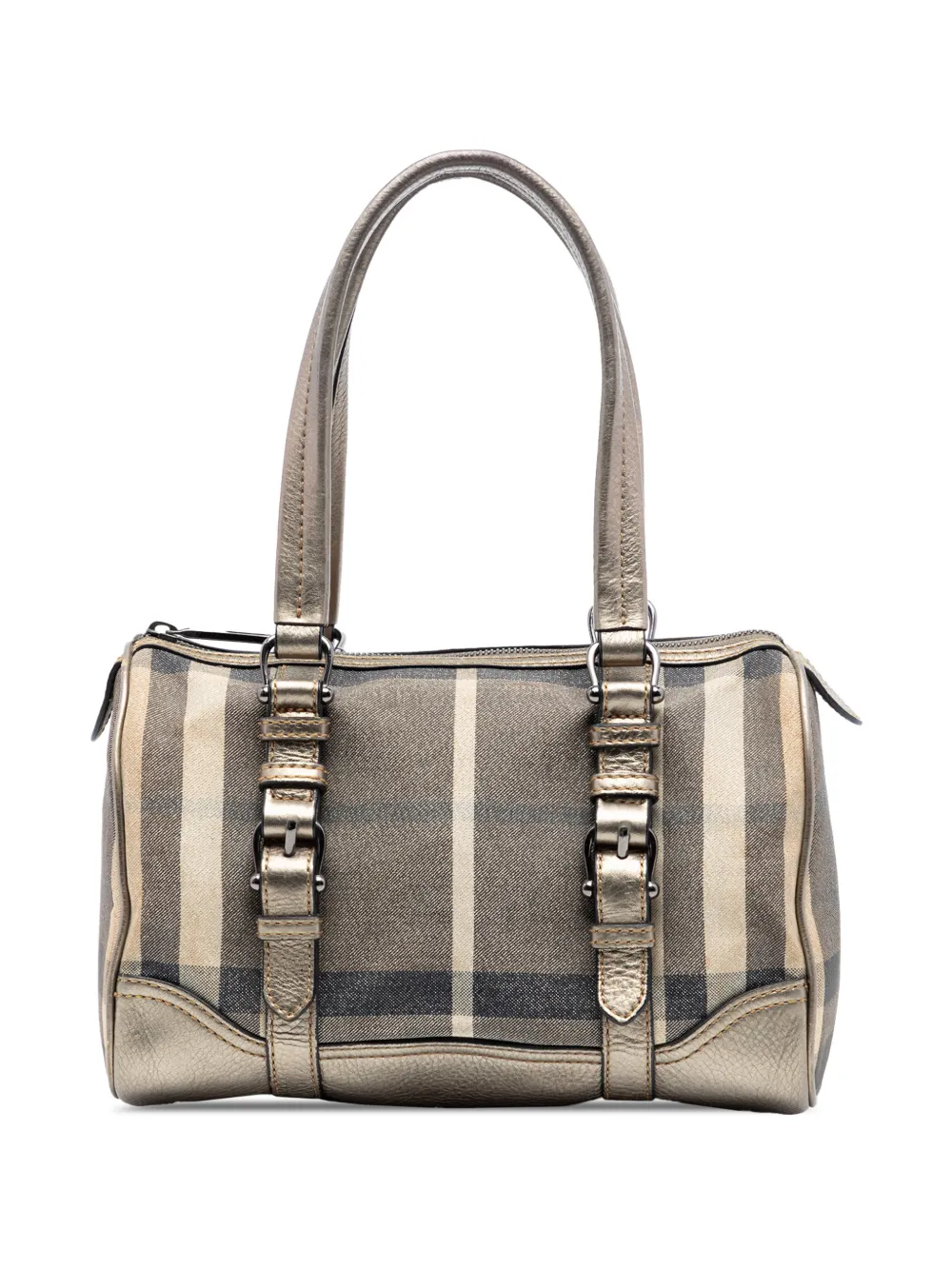 Burberry Pre-Owned 2000-2017 Smoke Check Canvas boston bag - Marrone