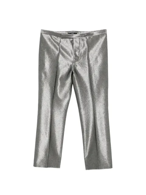 SAPIO metallic-effect pressed-crease trousers